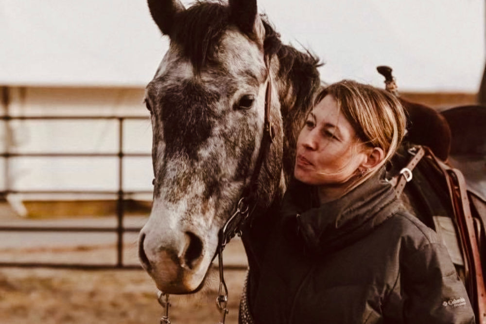 Alisha Scoular, North 40 performance distributor and her horse